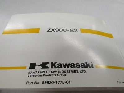 Kawasaki 1996 NINJA 900 Owners  Manual   99920-1778-01