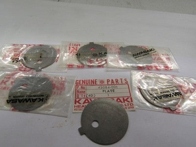 NOS Kawasaki 1974-1977 KZ400 Front Brake Pad Plate 43084-001 NEW OEM  SOLD AS 6