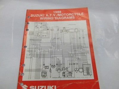Suzuki Factory Wiring Diagrams Manual 1988 genuine factory manual  1988