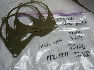 Suzuki TC100,TS100,TC90 1971-77 nos Magneto cover gaskets 11483-25010