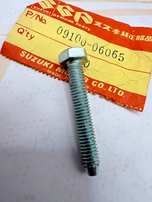 NOS NEW OEM ORIGINAL SUZUKI RV90 TC125 TS125 TS185 BOLT 09100-06065