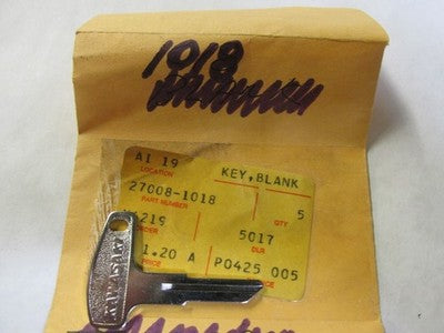 Vintage Kawasaki OEM Factory  Motorcycle Key blank  not cut 1018