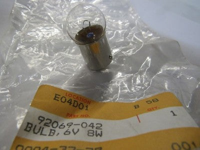 Kawasaki NOS NEW 92069-042 Bulb 6V 8W F5 F6 F7 F8 F9 G3 G4 G5 KV KDX