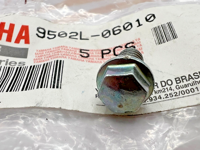 05-15 TTR250 New Genuine Yamaha Exhaust Baffle Flange Bolt P No. 9502L-06010