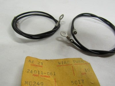 2 NEW Kawasaki NOS 26011-061 Turn Signal Lead Wire F6 F7 F9 F11 G3 G4 G5 KE KH