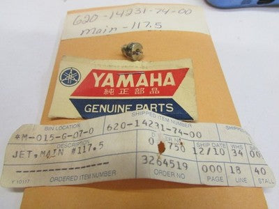 YAMAHA OEM SUPERSEDED BY 6201423A7400 JET,MAIN (117.5) | 620-14231-74-00