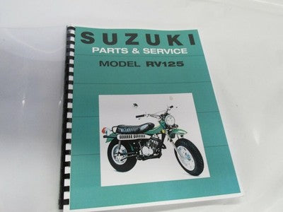 Suzuki RV125 parts and service manual   1973-1975