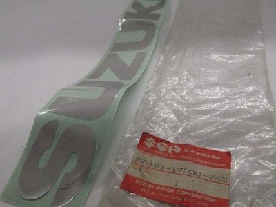 NOS   68181-17D00-742 Suzuki Emblem,cowling under,     1990-91  GSXR750