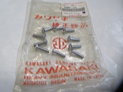 Kawasaki 1989-1989 Ninja 600R White Cowling Screw 5x20 92009-1491  SOLD AS 10