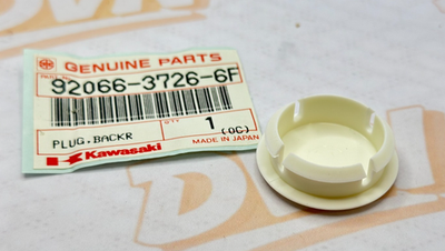 NOS Kawasaki OEM Pearl White Backrest Plug 1989-1992 JB650 92066-3726-6F