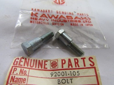NOS NEW OEM FACTORY KAWASAKI H1 H2 KH500 S2 BOLT QTY2 92001-105