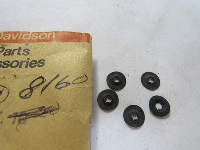 Harley 8160 Speed Nuts Saddle bags Cover Trim Push on Retainer 1/8 SOLD AS 5
