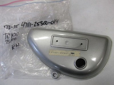 Suzuki 1973 TC100 TS100 Side Cover NOS TS100 Frame Panel 47111-25300  SIVER