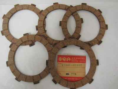 NOS Suzuki M30 M31   CLUTCH PLATES  1963-1968 21441-02002 set of 5