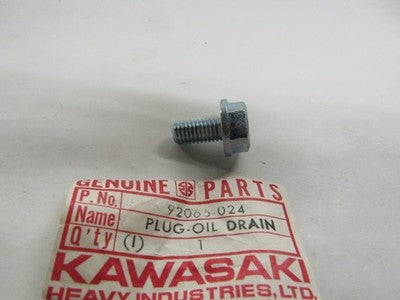 Kawasaki NOS NEW 92066-024 Oil Drain Plug Z1 KZ KZ1000 KZ900 KZ750 CSR LTD