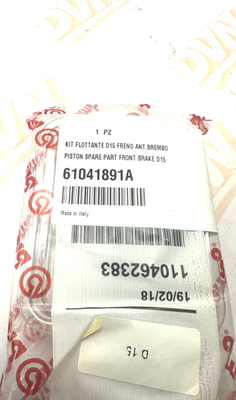 Ducati Piston Front Brake D15. OEM #61041891A.