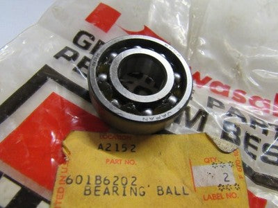 1 NEW Genuine Kawasaki Motorcycle ATV Factory BALL BEARING Part OEM 601B6202 NOS