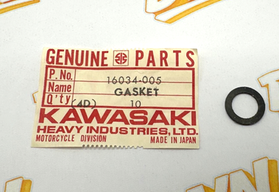 Kawasaki F5 F6 F7 F8 KD125 KE175 Banjo Bolt Gasket OEM 16034-005 QTY 2
