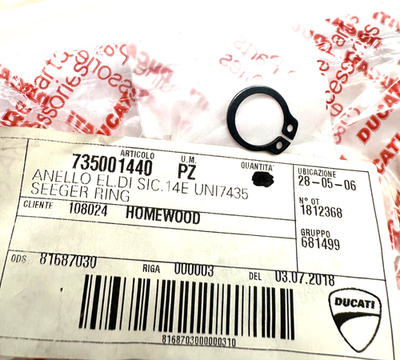 DUCATI 735001440 SEEGER RING CIRCLIP OEM NOS