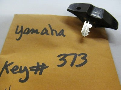 Vintage Yamaha OEM Factory Pre Cut Motorcycle Key # 373 black top