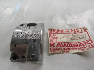 NOS OEM Kawasaki H1 H2 KH500 S2 Left Lower Switch Housing Cover 46077-016