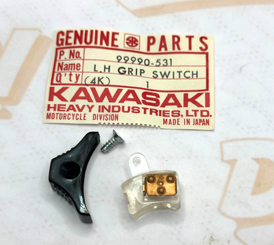 Kawasaki 99990-531. OEM LH Grip Switch Kit. Fits Multiple Kawasaki Applications.