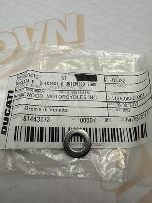 85250041C NEW OEM DUCATI WASHER 8.4X17X1.6