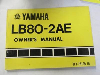 1977-78 YAMAHA LB80 LB80-2AE OWNERS MANUAL