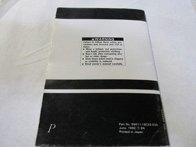 1993 GSX600F  OEM Factory Owners Manual    KATANA 600