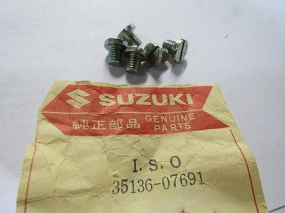 NOS Suzuki AS50 B100P B105P  OEM Genuine  Lock Screw Set 35136-07691  SOLD AS 5