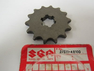 SUZUKII OEM FRONT SPROCKET - 14T - 1978-1981 DS100 TS100  27511-48100