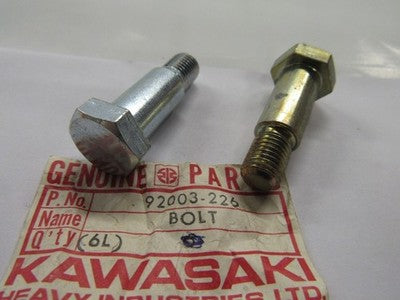 NOS OEM KAWASAKI 1978 1979 KZ200 SIDE STAND FITTING BOLT 92003-226  SOLD AS 2