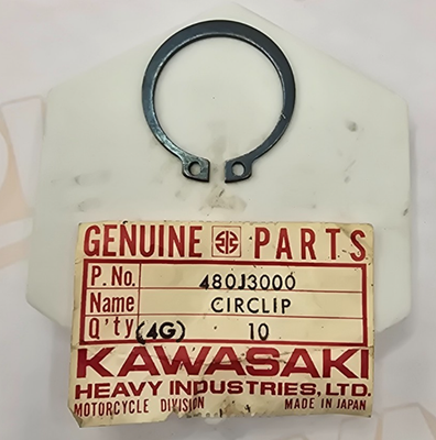 KAWASAKI ZEPHYR ZR750 ZR550 KZ400 Z1 KZ900 KZ1000 CIRCLIP 30MM OEM NOS 480J3000