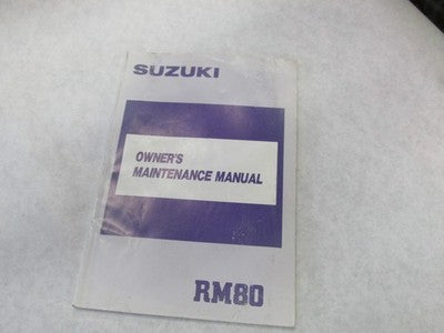 1989 Suzuki RM80 Owners Manual 99011-02B23-03A