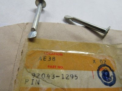 Kawasaki NOS NEW 92043-1295 Pin KLF KLF300 Bayou 1986-87   sold as 2