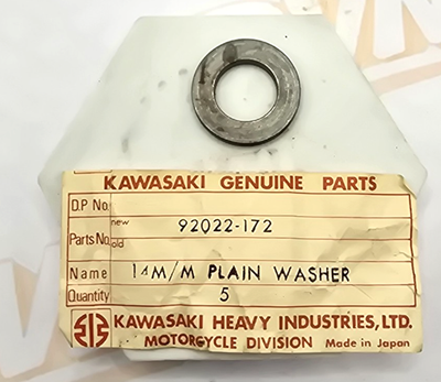 Washer Part Number - 92022-172 For Kawasaki