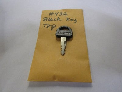 Vintage Suzuki  OEM Factory Pre Cut Motorcycle Key # 432 black top