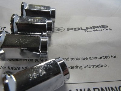 Polaris Magnum, Trail Boss, NOS 3/8 Flange Lug Nut Kit 2873336  4 NUT SET