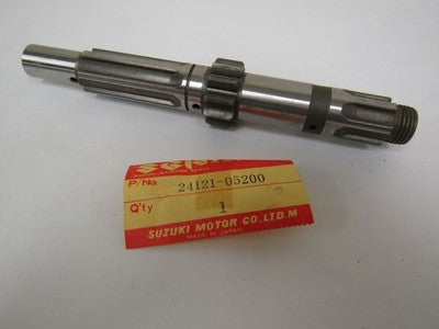 SUZUKI DR125 GN125 82-83 TRANSMISSION COUNTER SHAFT ASSY NOS OEM 24121-05200