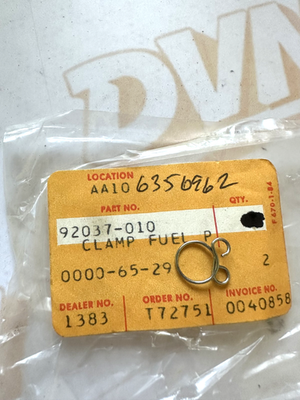 NOS Kawasaki OEM Part # 92037-010 Fuel Pipe Clamp