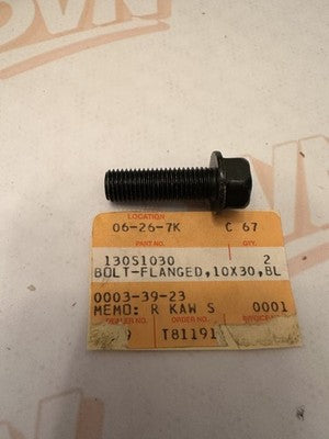Kawasaki 130S1030 OEM 10x30mm Flanged Bolt