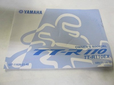 OEM Yamaha Factory Owner's Manual 2008 TT-R110 TT-R110EX LIT-11626-21-48