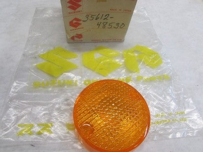 SUZUKI SP100 SP500 TS100 TS125 TS185 TS250 1980-81 SIGNAL LENS OEM # 35612-48510