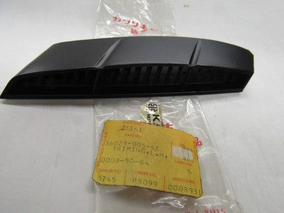 NOS Kawasaki OEM Flat Black LH Side Cover Trim 76-77 KZ400 Special 36029-005-6Z