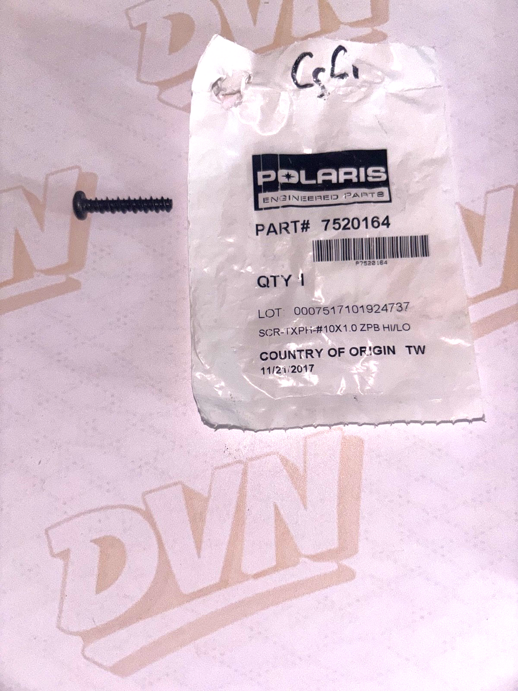 Polaris Screw, Genuine OEM Part 7520164