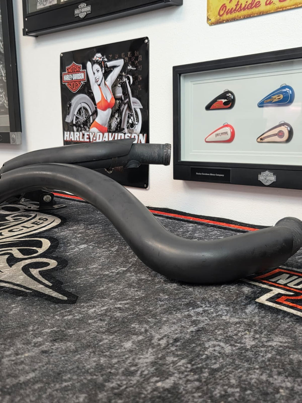 Harley softail springer fat boy deuce 05-09 EFI  Full exhaustsystem Radius STYLE