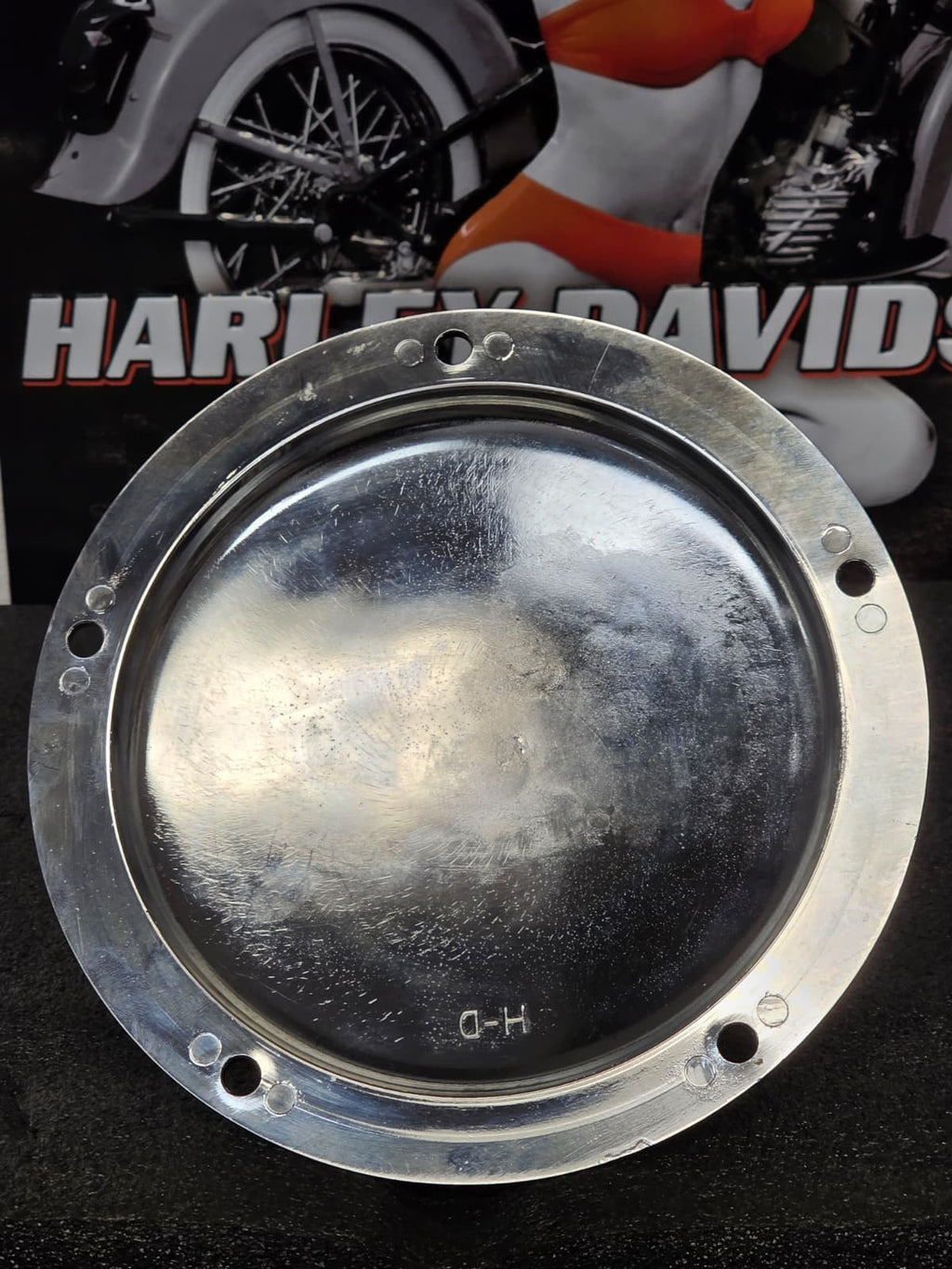 Harley primary derby inspection cover flames flamed Dyna, SOFTAIL 99-17 TWIM CAM