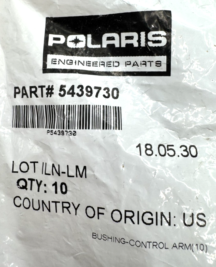 Polaris Control Arm Bushing. OEM NEW PART-5439730