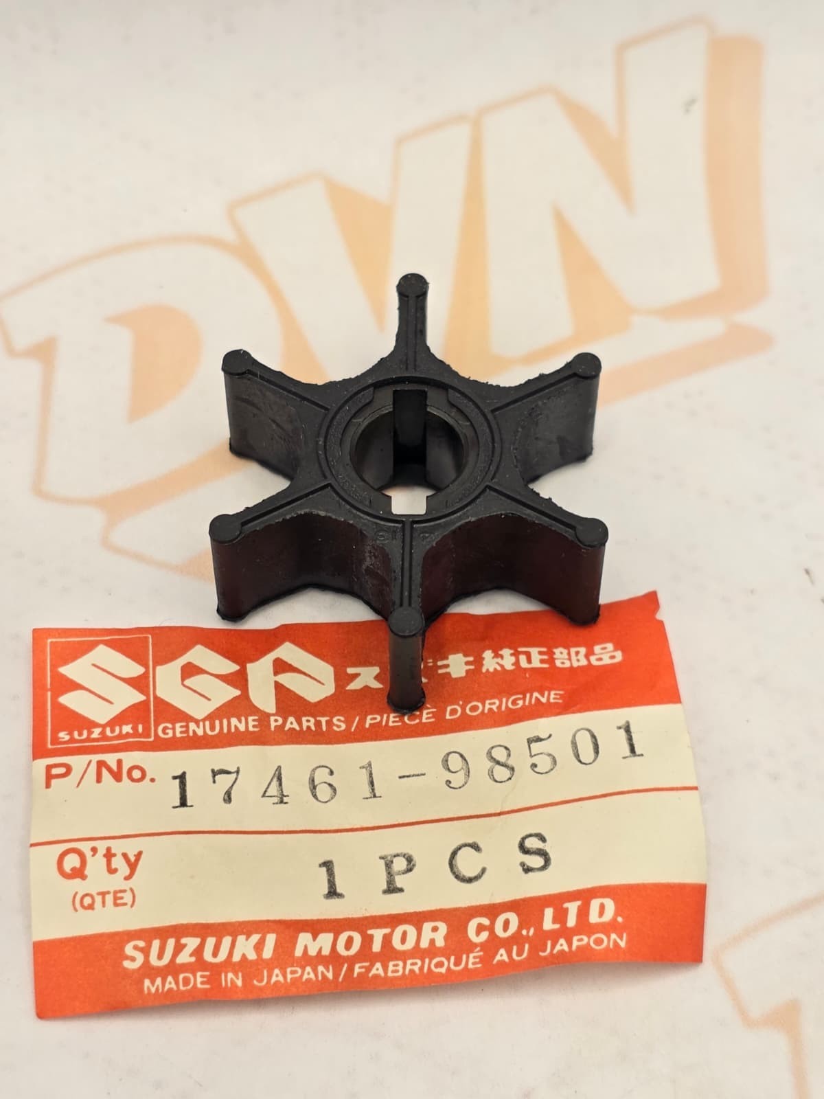 Water Pump Impeller for Suzuki Outboard DT 2/3.5/4/5/6/8/9HP Motors 17461-98501