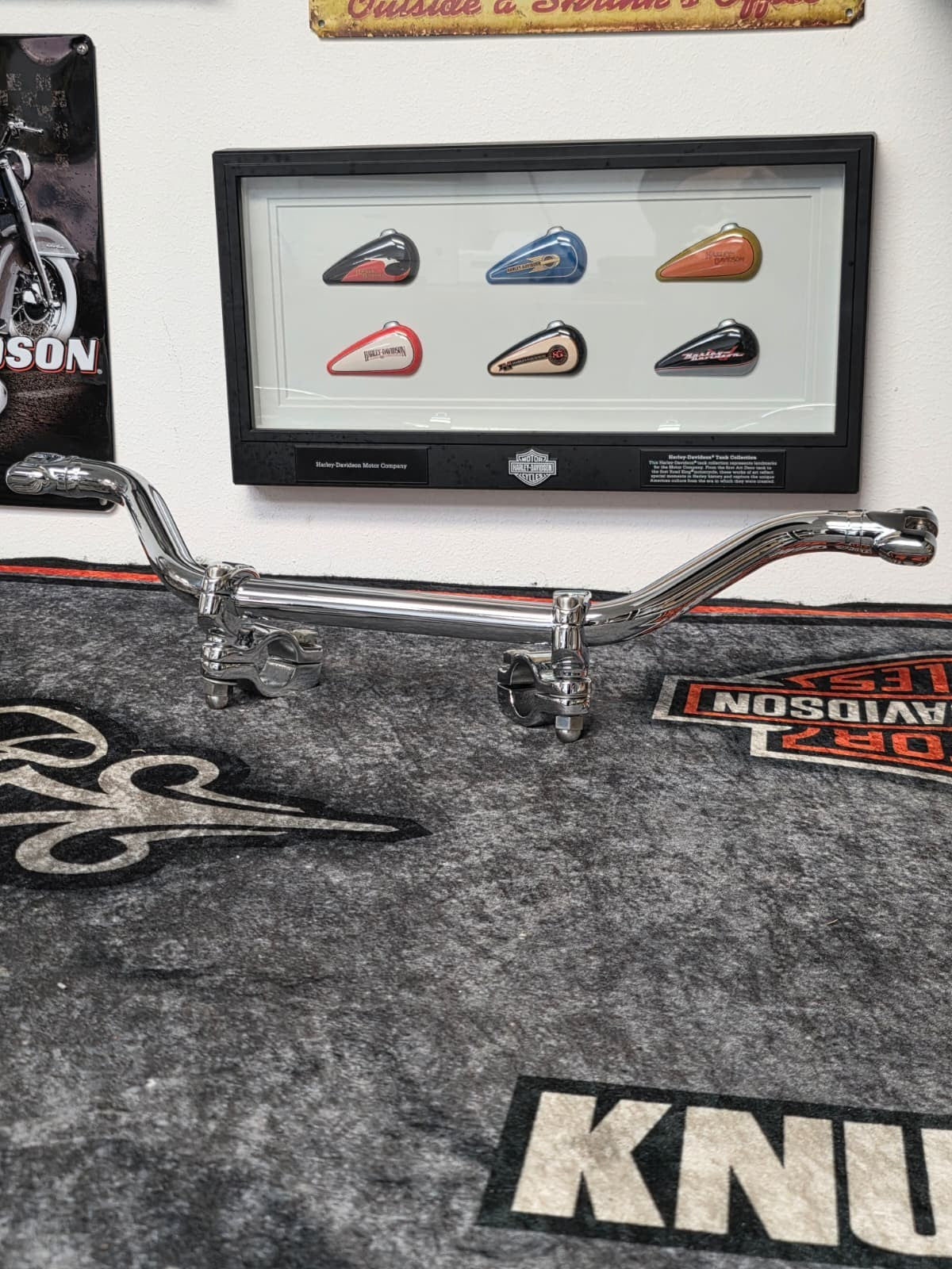 CHROME Adj Mustache Bar for Harley SOFTAIL ,'91-'12 Dynas FXD FXDL FXDC 7503